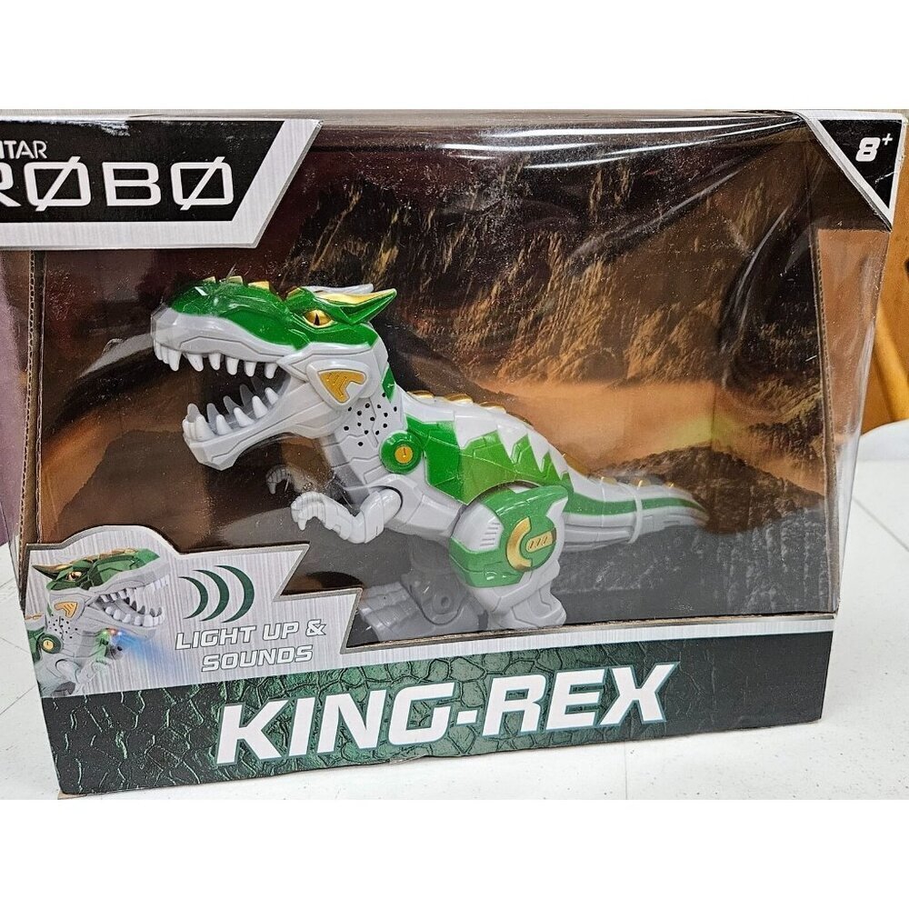 Vivitar Dinosaur Toy Robo King Rex w/ Lights Up & Sounds Electronics NEW 8+ NEW